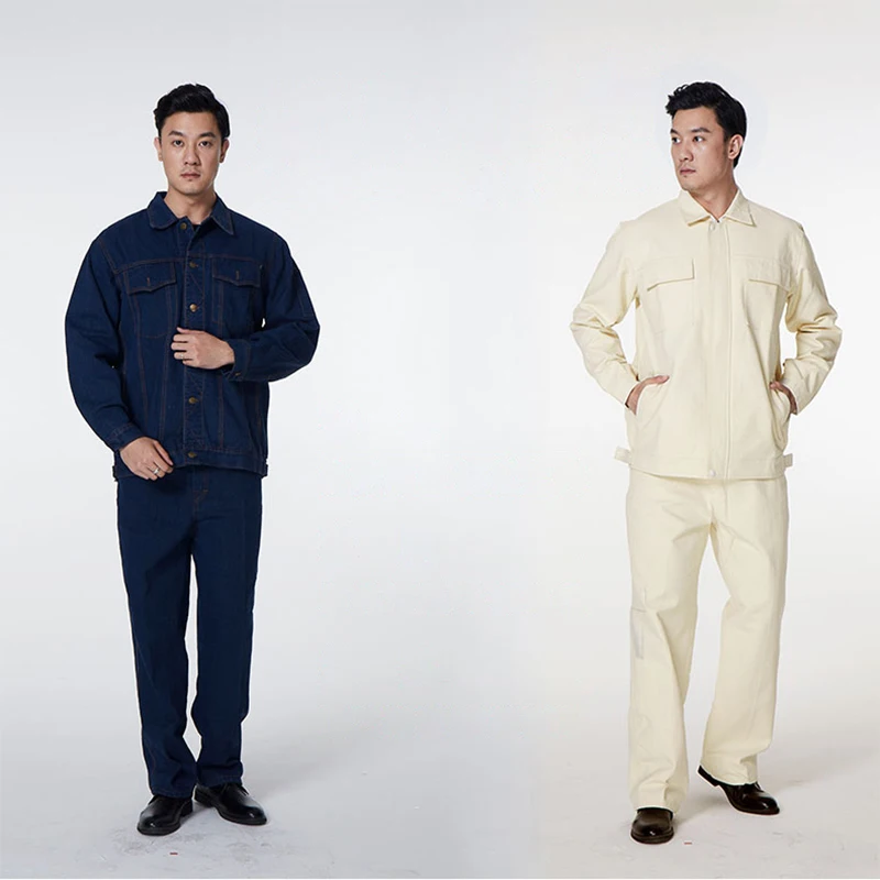 Ropa de soldadura 100% de algodón, retardante de llama, antisalpicaduras, reparación de automóviles, taller mecánico antiescaldado, uniforme eléctrico duradero - imagen 3