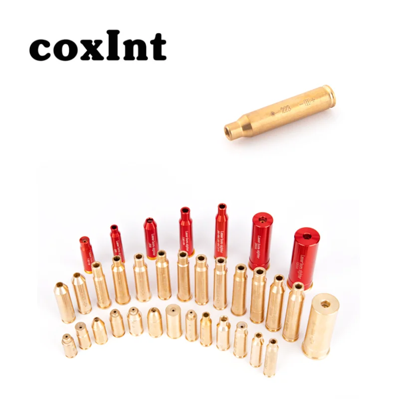 Boresighter Red Dot Laser Sight CAL 223 Cartucho de latón de 5,56 mm con baterías - imagen 2