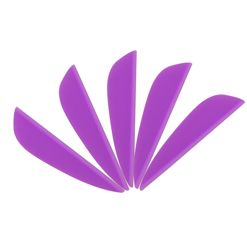 Pluma de tiro con arco de plástico, pluma de goma de 8 colores, flecha artesanal, 100 piezas - imagen 3