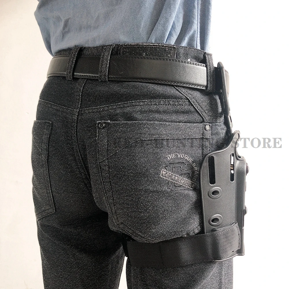 Adaptador de funda de caída con conjunto de cubierta de pierna, funda de pierna Universal de polímero, accesorios de funda de pistola de plataforma, 4 tipos, color negro - imagen 2