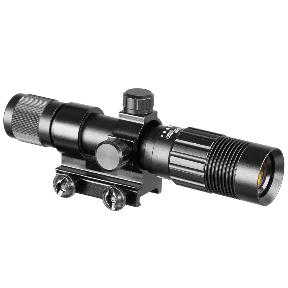 Mira láser verde táctica de 5mw, diseño láser verde ajustable, mira láser de caza con riel de 21mm de potencia láser - imagen 2