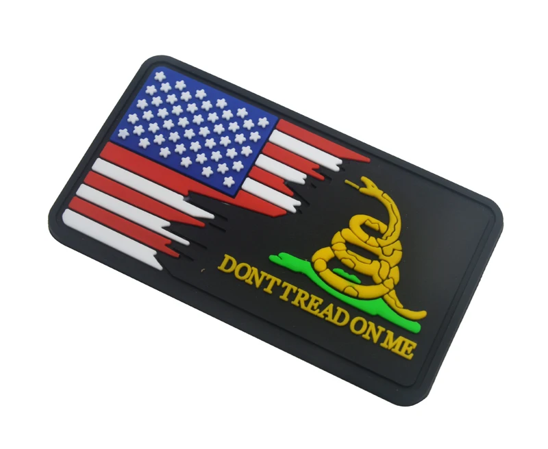 Parche SWAT de PVC 3D de AMERICAN USA DON'T TREAD ON ME SNAKE, parche cruzado de bandera americana Gadsden, parches patrióticos - imagen 3