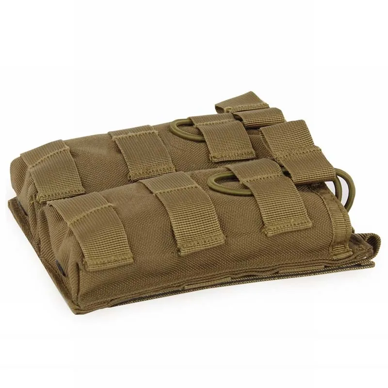 Chaleco MOLLE de caza del ejército, accesorios tácticos, bolsa de cartucho Triple 1000D, nailon, Paintball, Airsoft, bolsa de cargador individual/Doble - imagen 4