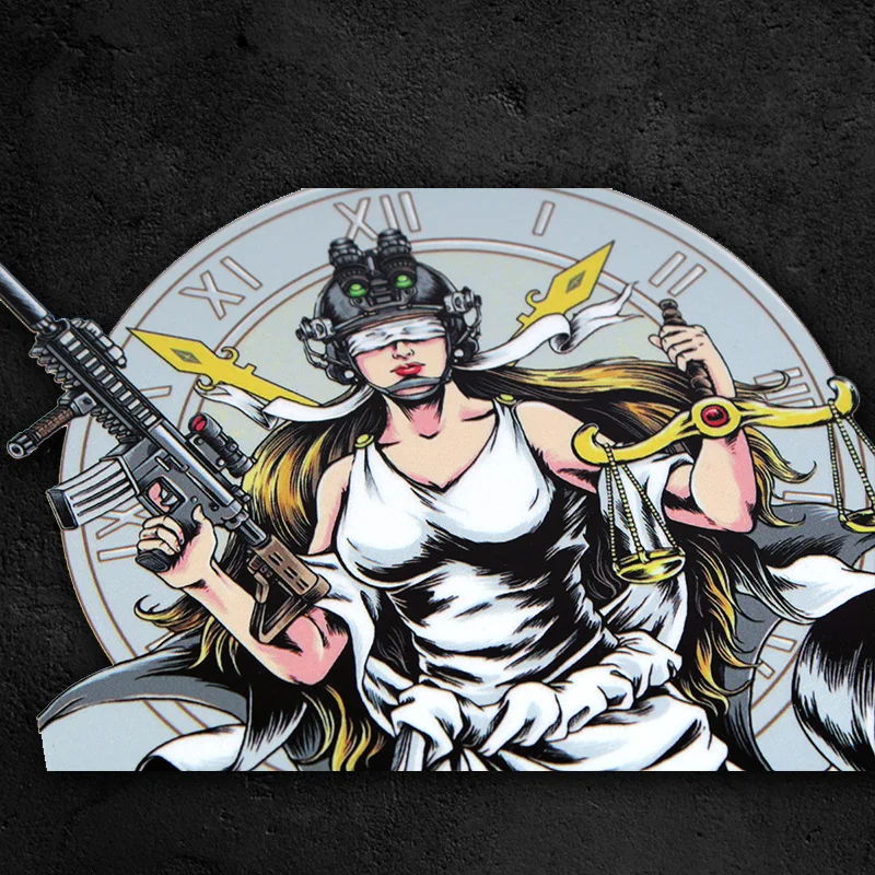 Pegatinas tácticas de diosa armada de la justicia, cuaderno de lucha, papelería, álbum de recortes, decoración DIY, maleta - imagen 3