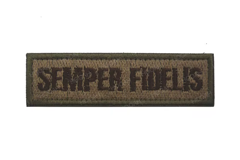 Parche bordado de hookah Semper Fidelis, SIC SEMPER TYRANNIS, insignia táctica militar, apliques de brazalete de gancho y bucle - imagen 5
