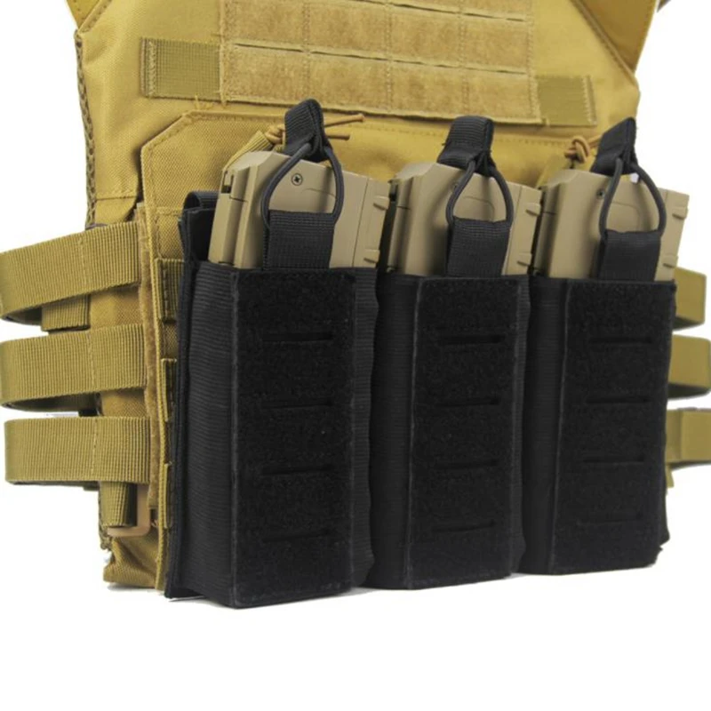 Bolsa táctica doble Triple Molle para Ar15 M4 M16 5,56 7,62mm Rifle Mag bolsa caza Airsoft chaleco portador de cintura - imagen 4
