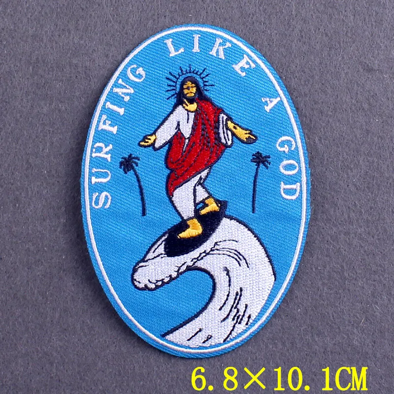 Parche para planchar, parches de Jesús para ropa DIY, rayas de Van Gogh, parches termoadhesivos ondulados para ropa, accesorio de apliques - imagen 5