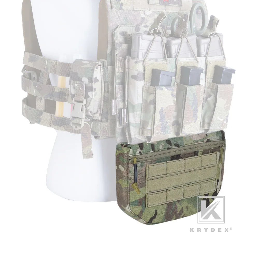KRYDEX-riñonera táctica de camuflaje, bolsa de almacenamiento para herramientas, bolsillo frontal para placa de combate, chaleco JPC AVS CPC APC RRV - imagen 2