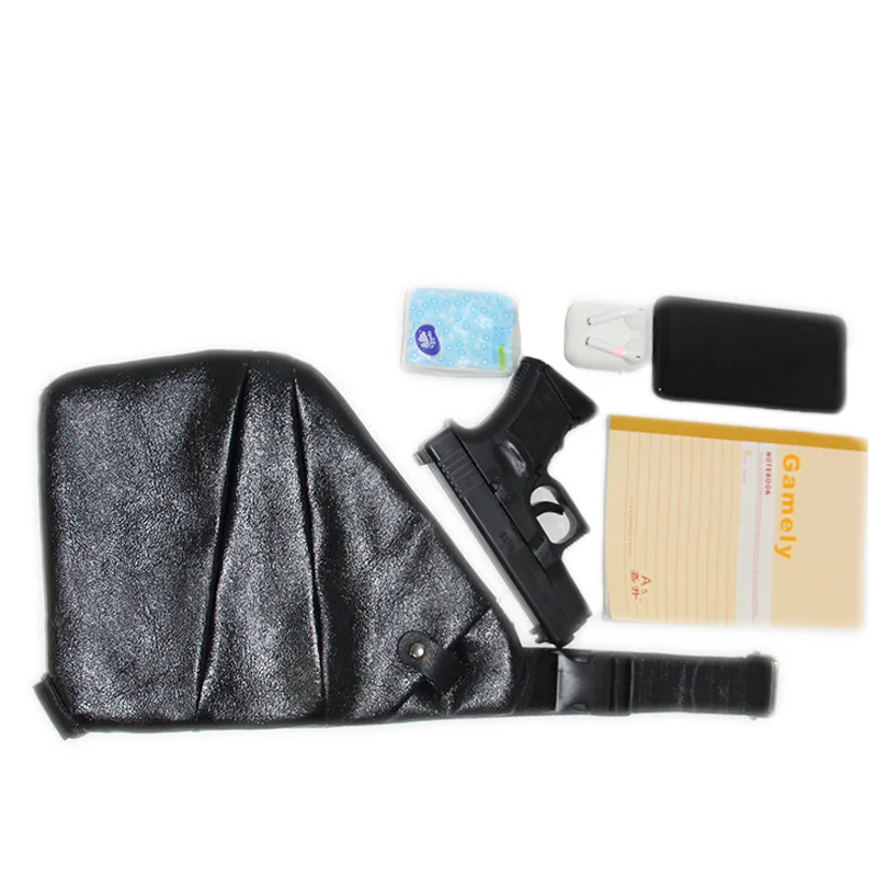 Funda de cuero para pistola, bolso de hombro antirrobo para tableta, bolso de pecho multifuncional Unisex, almacenamiento de artículos diversos, Mochila deportiva - imagen 5