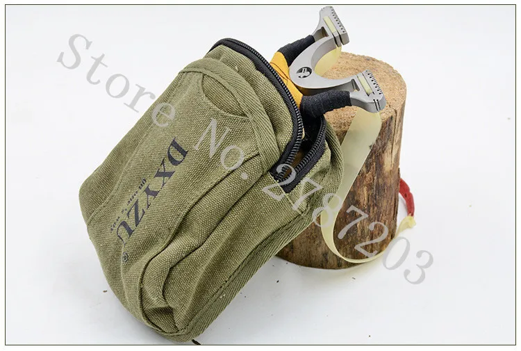 para tirachinas, bolsas de lona de Material fino, bolsa de bolas, funda, coldre, tiro, caza, deportes, accesorios para tirachinas, 1 Uds. - imagen 5