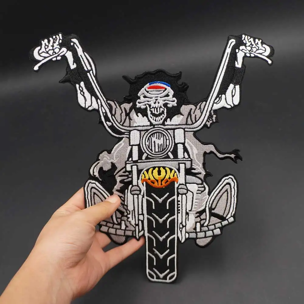 Gasp Riders Dallep of Death MC parche de motorista Punk bordado grande, pegatinas para ropa - imagen 3