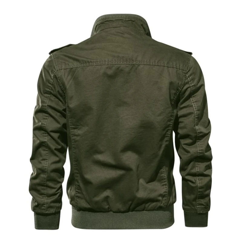 Chaqueta Bomber táctica para hombre, abrigo militar informal, chaqueta de lana con múltiples bolsillos, chaquetas de piloto, talla grande 6XL, Otoño e Invierno - imagen 3