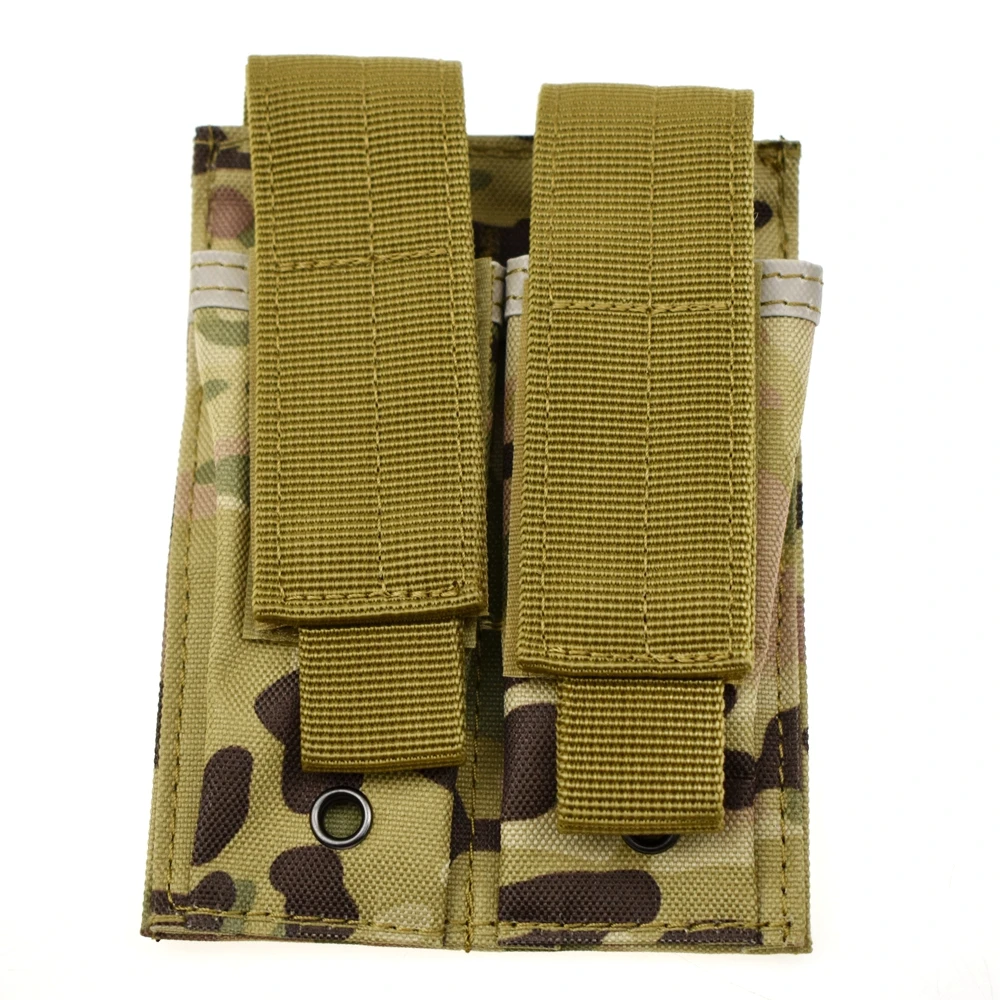 Bolsa Molle de nailon de 9mm, bolsa táctica doble para revista de pistola, funda cerrada para caza y tiro G17 1911 HK USP Mag - imagen 5
