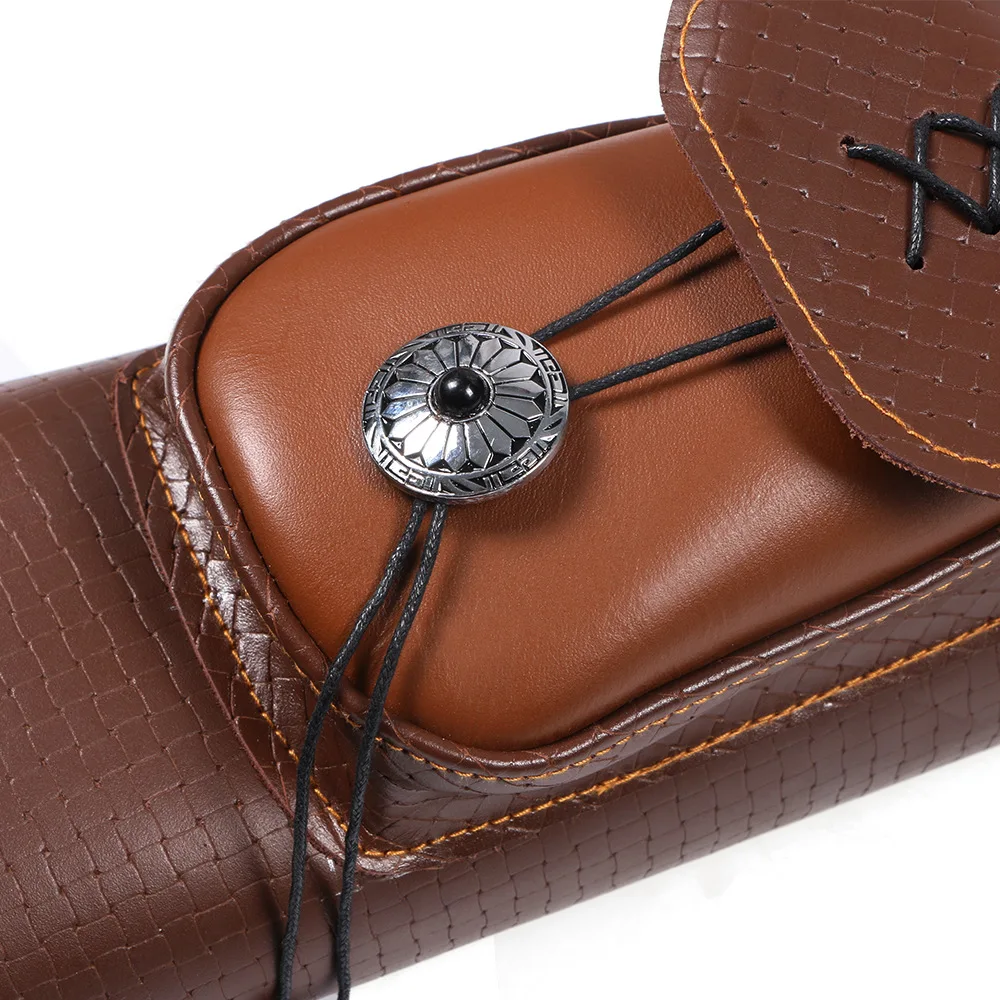 Accesorios de caza con arco de 52CM, bolsa de aljaba de flechas de cuero genuino, tiro deportivo, montar, marrón, soporte para flechas de arco - imagen 5