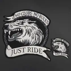 Parche táctico bordado lobo para chaqueta de cuero, insignia