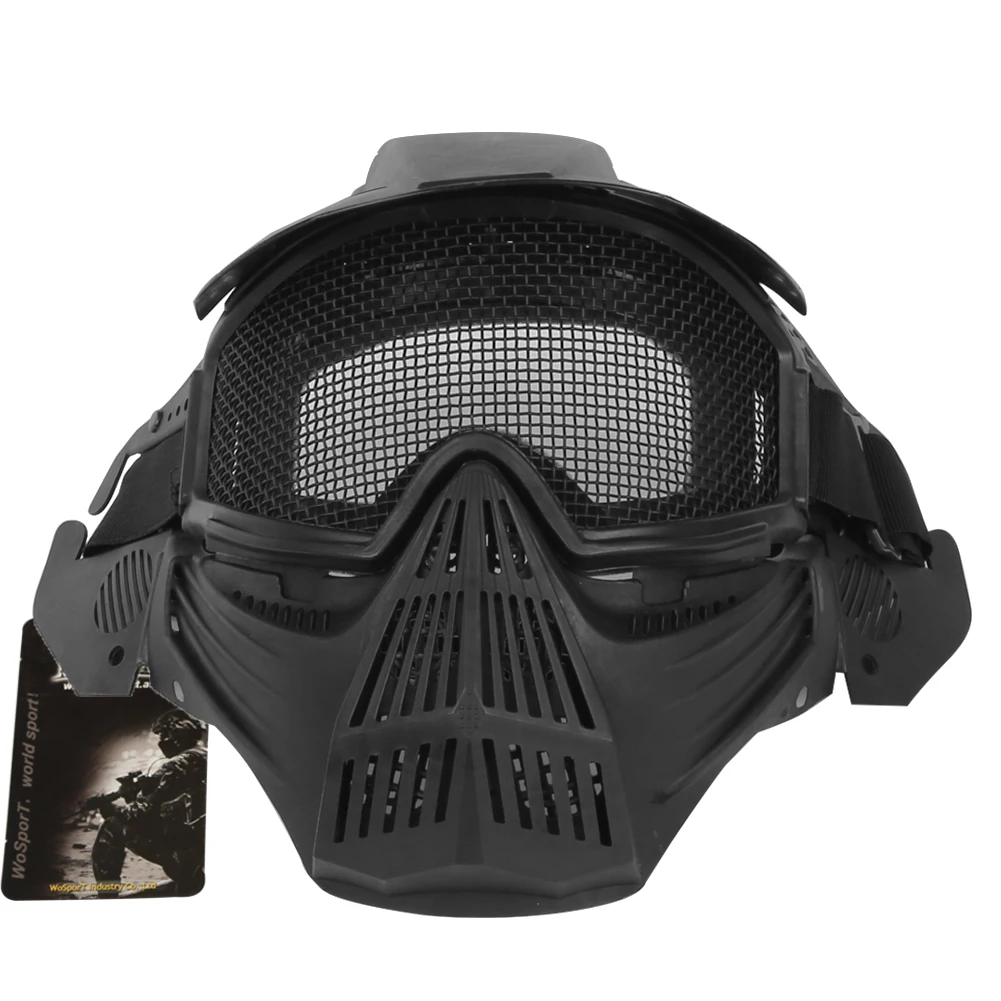 Mascarilla táctica de malla de acero y Metal transpirable, máscara protectora para Paintball, Airsoft, juego de guerra, caza militar - imagen 3