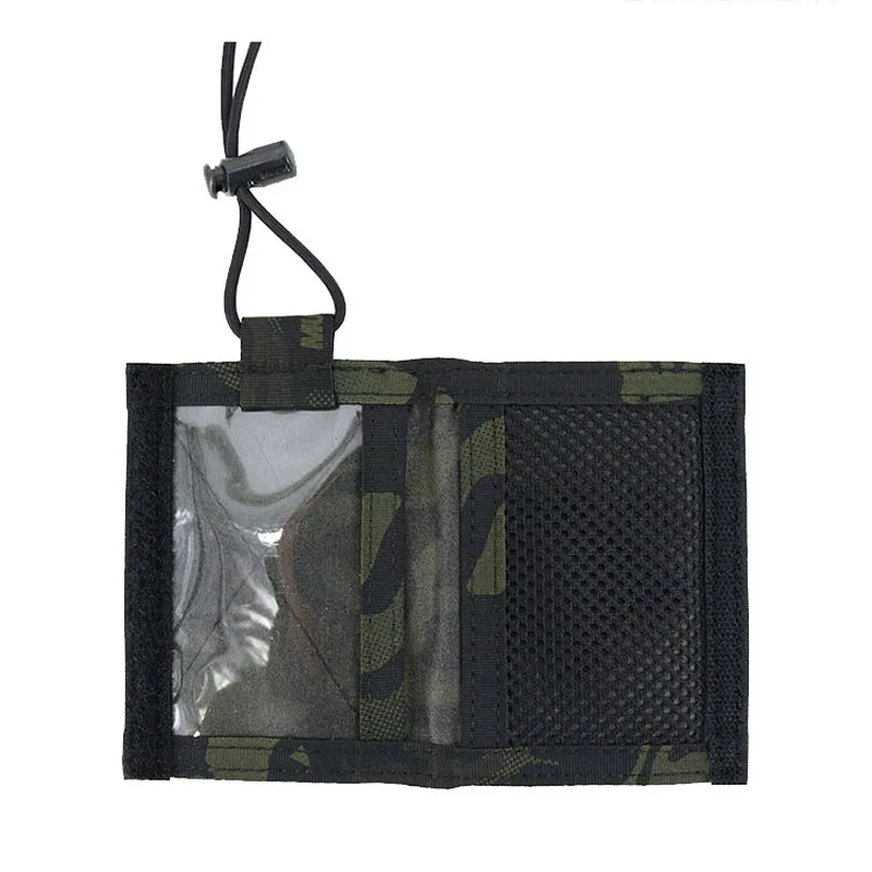 Fan-Soporte táctico para tarjeta de identificación, funda con cordón para el cuello y organizador de tarjetas de crédito, monedero para cambiar - imagen 5