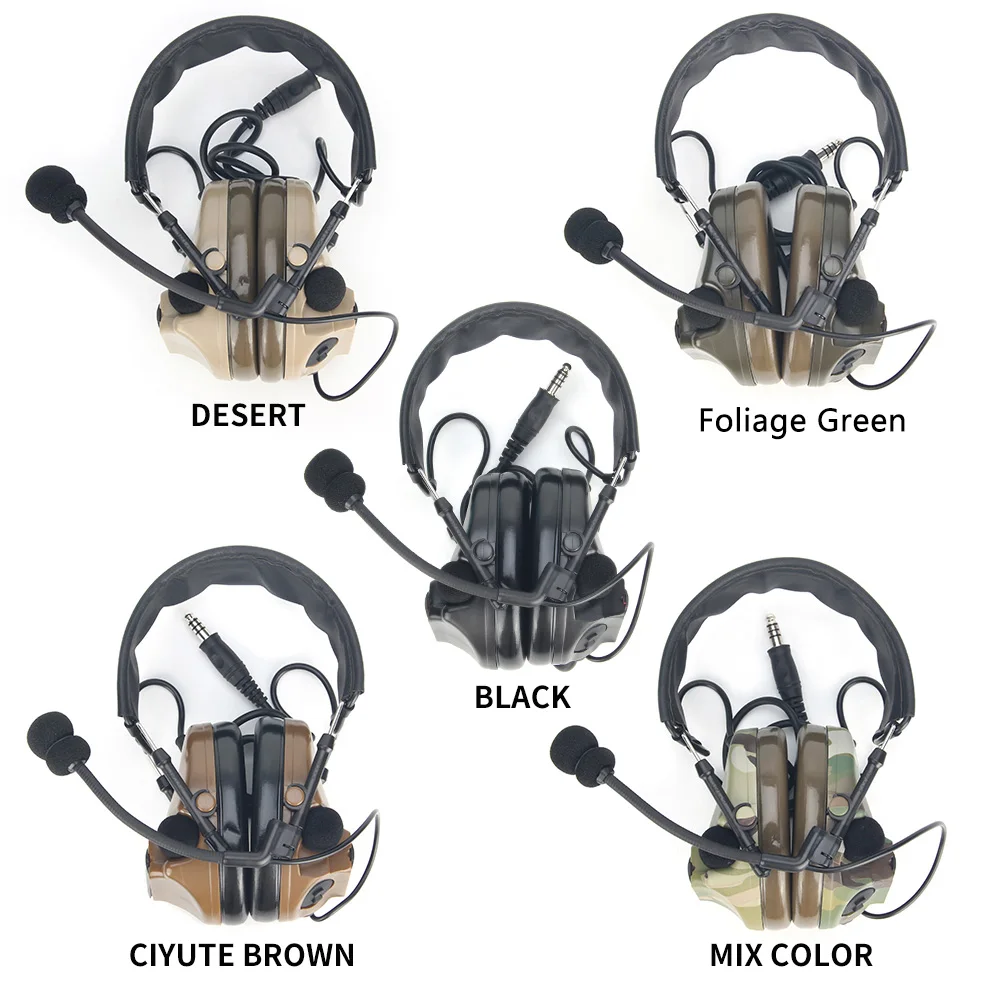 Auriculares tácticos militares Z-TAC Comta III con PTT: cancelación de ruido, protección auditiva para Baofeng UV-82/Kenwood - imagen 5