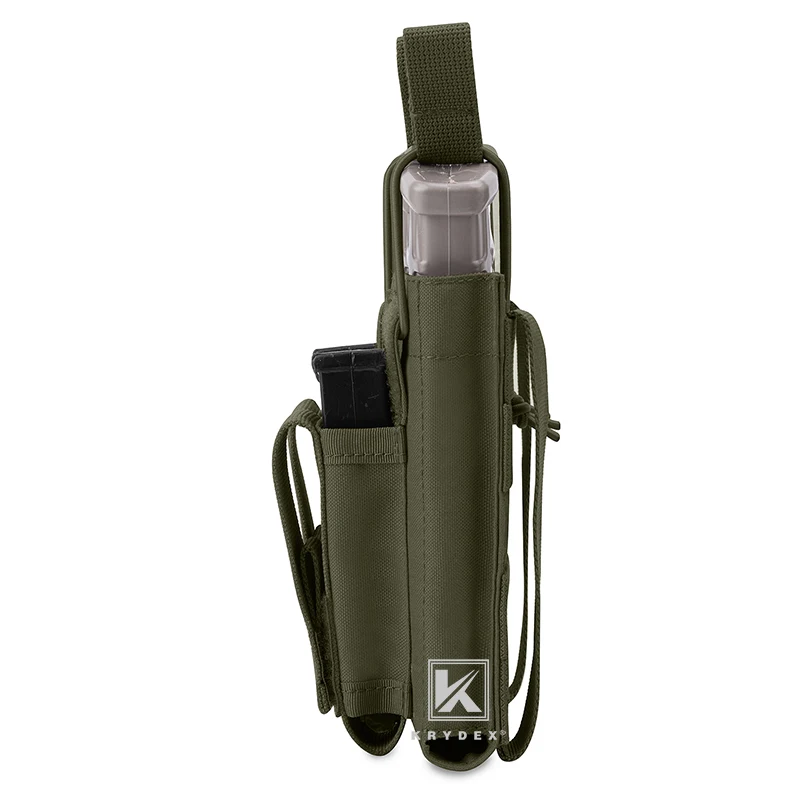 KRYDEX bolsa táctica abierta para revistas doble Airsoft MOLLE/PALS funda para revistas para Rifle de 5,56.223 y pistola de 9mm - imagen 5
