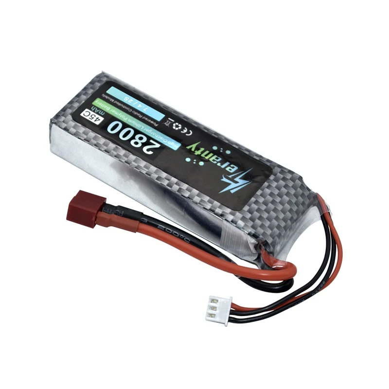 Wltoys-batería Lipo recargable 144001 2s, 7,4 V, 2800mAh, cargador para Wltoys 1/14 144001 RC, coche y barco - imagen 5