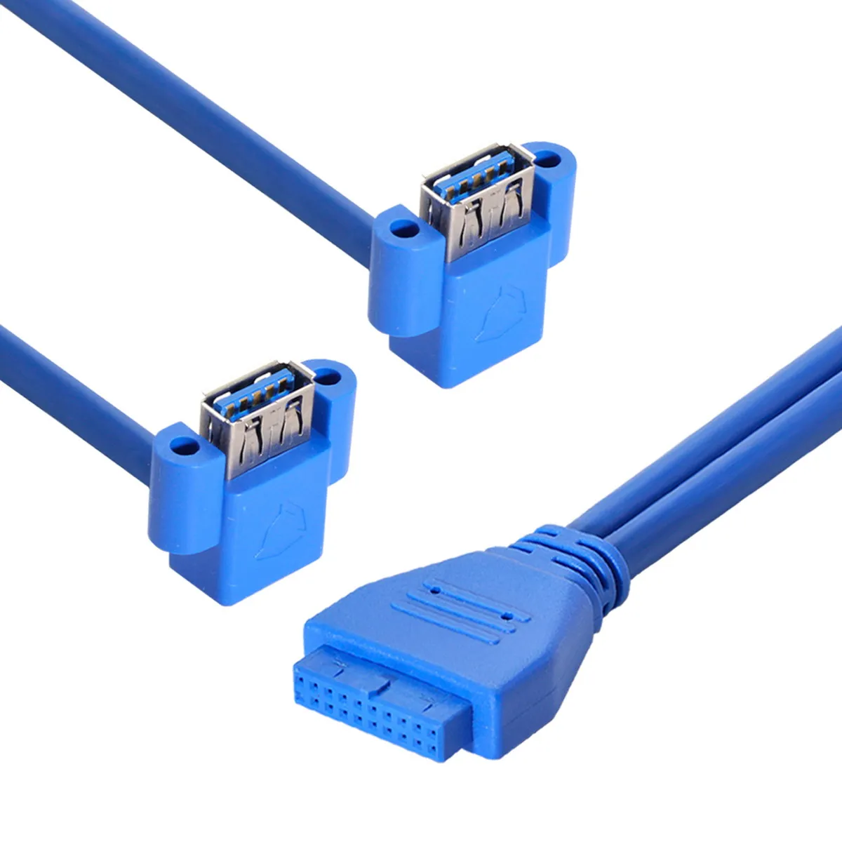 CY NGFF-Cable de montaje en Panel con ranura para cabezal, conector USB 3,0 A Tipo Dual hembra A placa base, 20 pines, 19 pines, 50cm - imagen 4