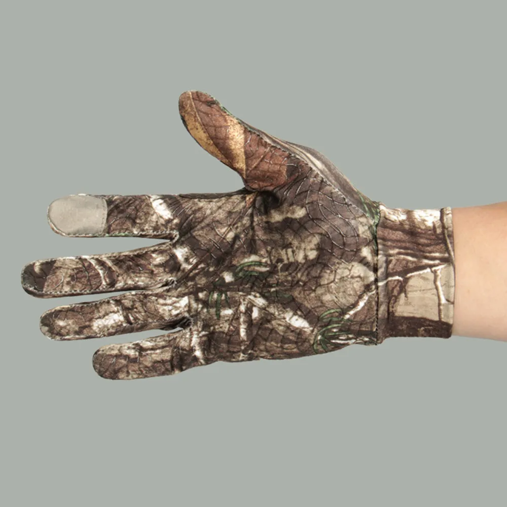 Guantes multifuncionales finos de verano para pantalla táctil, guantes antideslizantes para montar, guantes elásticos de camuflaje biónico para caza y pesca - imagen 5