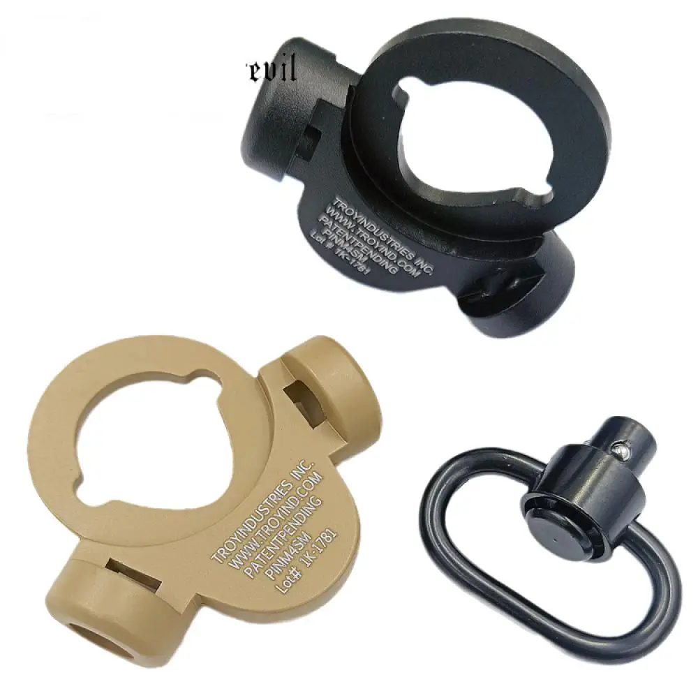 Troya-Anillo de correa giratorio extraíble de doble cara, M4, broche táctico QD, cierre AEG, HK416 J9, ajuste