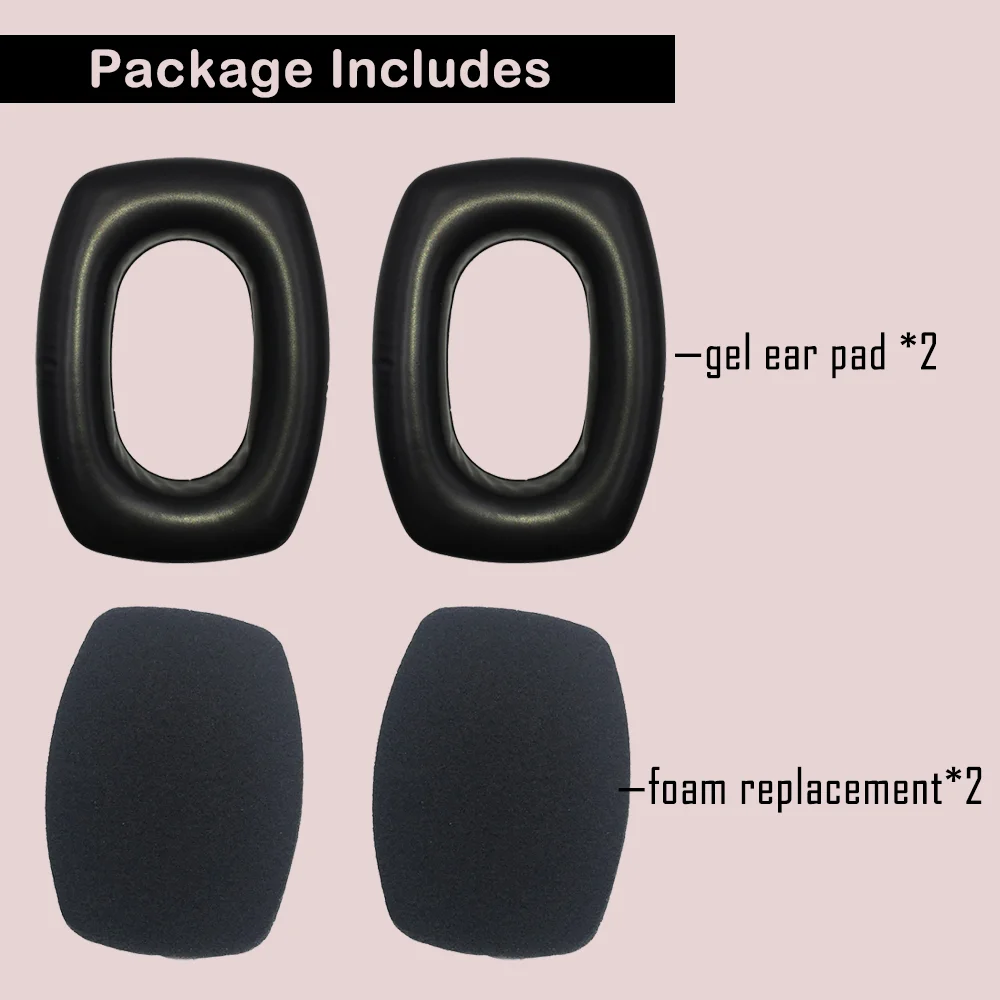 ZOHAN-almohadillas de Gel de repuesto para auriculares, almohadillas duraderas para auriculares, orejera de tiro electrónico, almohadillas de auriculares de alta proteína - imagen 3