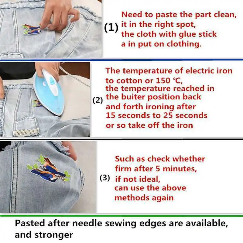 Parche de mano de Fátima para planchar en la ropa, DIY, Parche de mano de Fátima, parches bordados en la ropa, decoración de rayas - imagen 4