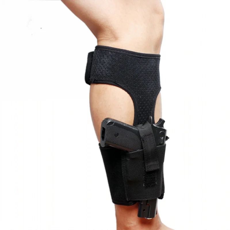 Funda de pistola de pierna de tobillo de transporte oculto táctico Universal, soporte de bolsa de pistola de caza Airsoft Glock 17 19 22 23 - imagen 2