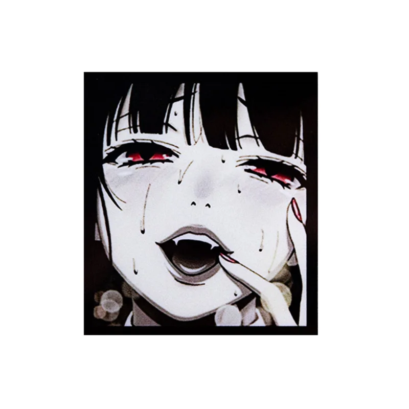 JDM japonés llorando chica reflectante impermeable ventana de coche caja pegatina para batería eléctrica coches motocicletas decoración DIY