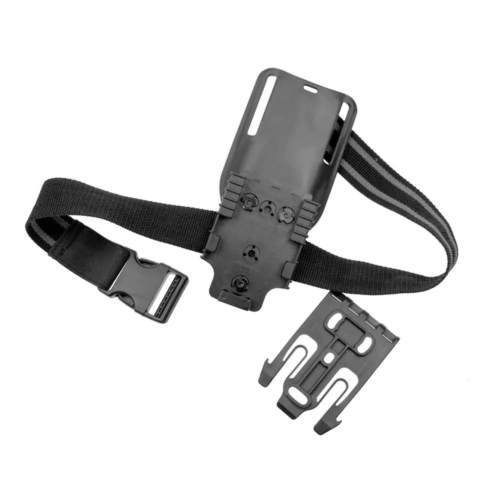 Accesorios para funda de pistola táctica QLS, Kit de sistema de bloqueo rápido, cinturón Universal de conducción baja para caza, correa elástica para pierna caída de paleta - imagen 5