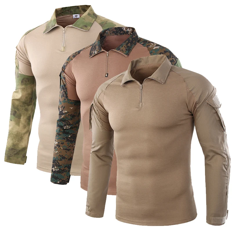 Mege-Camisa táctica del ejército de camuflaje, Camisa de combate de batalla Militar, Airsoft, Paintball, disfraz de las Fuerzas Especiales Plusize - imagen 5