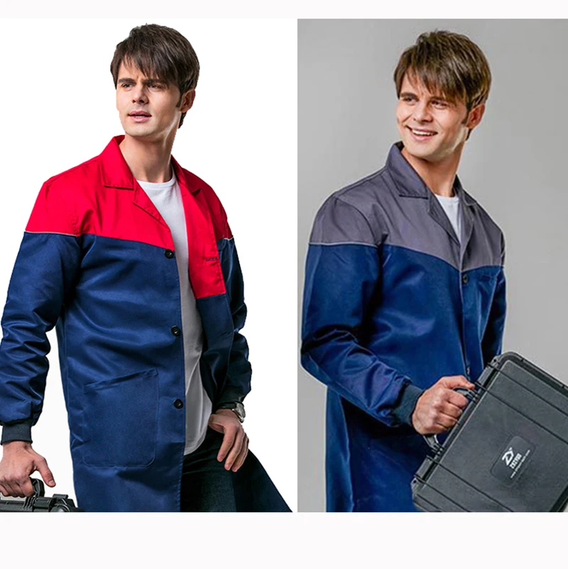 Nueva ropa de trabajo para hombres y mujeres, uniformes de trabajo, ropa de trabajo de manga larga, mono, trabajador, reparador, máquina, trajes de soldadura - imagen 5
