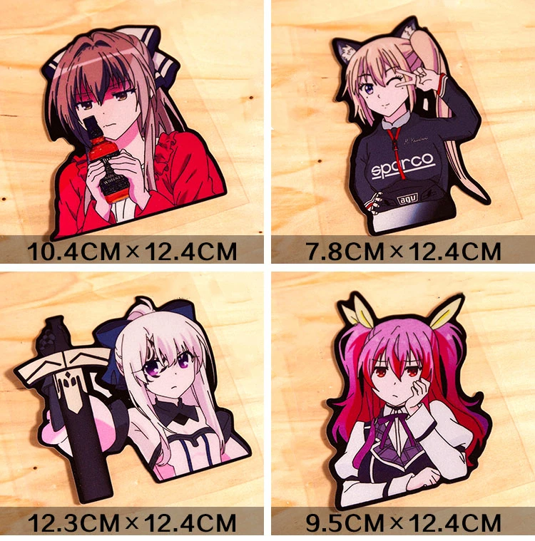 Anime Two Dimensional JDM Maid Car Sticker Sexy Royal Sister Pain Car Waterproof Scratch Fuel Tank Cover Box Reflective Sticker - imagen 4