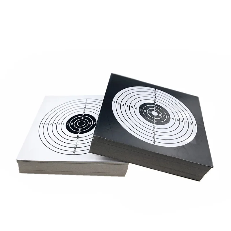 100 Uds 14X14cm tiro objetivo papel caza arco flecha calibre tarjeta de entrenamiento pistola Rifle práctica Paintball Accesorios - imagen 3