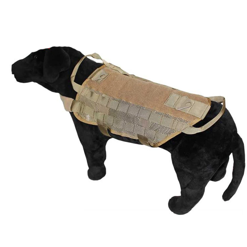 Arnés táctico militar transpirable para entrenamiento de perros, chaleco de caza, ropa, S-XL, mango de servicio, sistema de rodamiento de carga, nailon, Molle