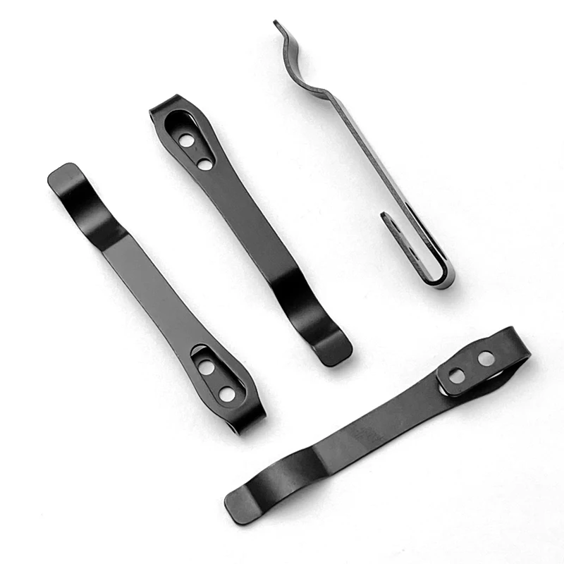 Clip para cuchillo de bolsillo plegable, Clip trasero de acero inoxidable para accesorios de cuchillos DIY, Clip trasero, Clip trasero para cuchillo plegable personalizado, 1 unidad - imagen 4