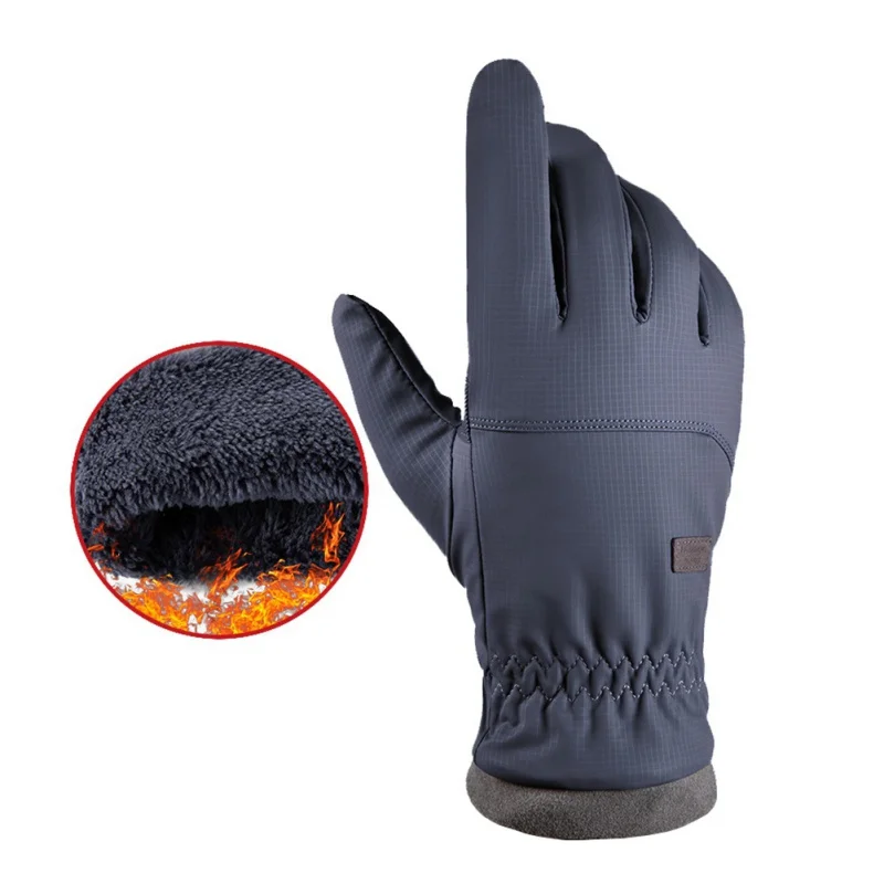 Guantes de ciclismo cálidos para hombre y mujer, resistentes al agua, con pantalla táctil, para nieve, esquí, antideslizantes - imagen 3