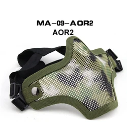 Protector facial V1 airsoft paintball – Máscara media cara acero