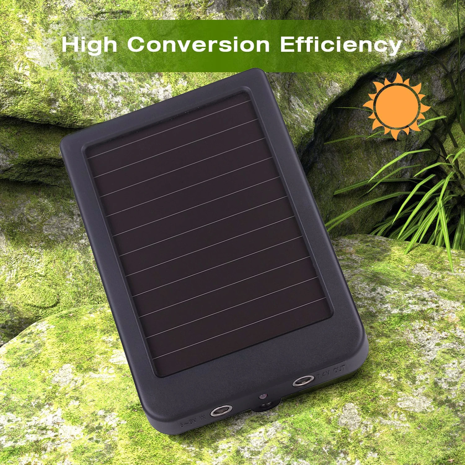 Panel Solar para exteriores, cargador de fuente de alimentación de 3000mah y 9V, batería para cámaras de rastreo, visión nocturna, Banco de energía impermeable - imagen 5