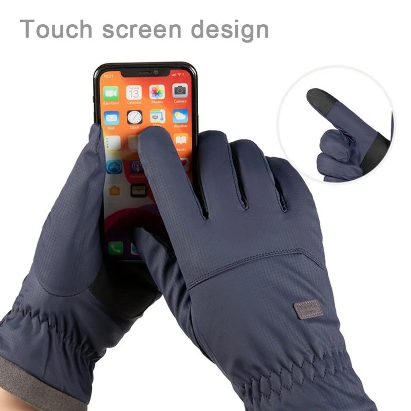 Guantes de ciclismo cálidos para hombre y mujer, resistentes al agua, con pantalla táctil, para nieve, esquí, antideslizantes - imagen 5