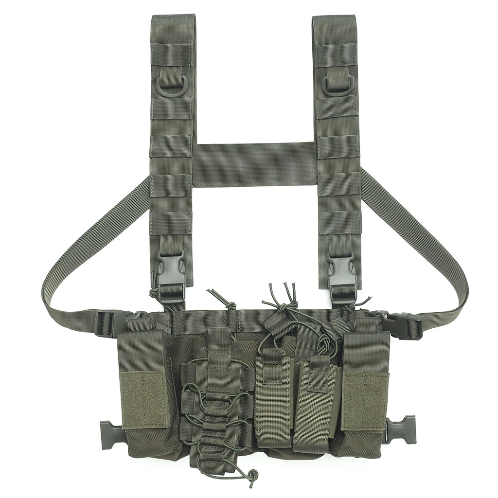 Chaleco táctico de combate, aparejo de pecho Molle, portador de revistas, equipo de caza al aire libre, Airsoft y Paintball - imagen 4