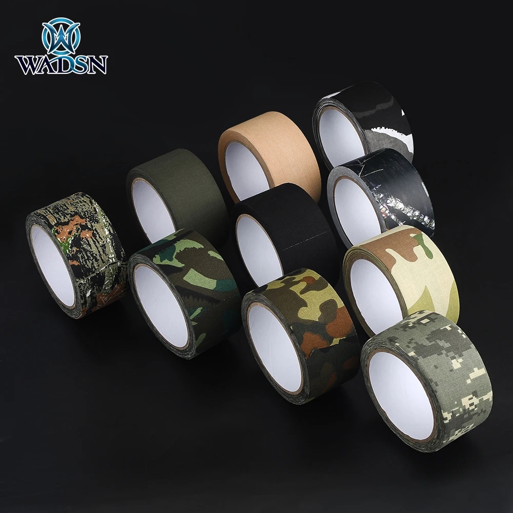 WADSN-Cinta de camuflaje táctico para Rifle de caza, accesorio de pistola impermeable, 5cm x 10m, M4, AR15 - imagen 3