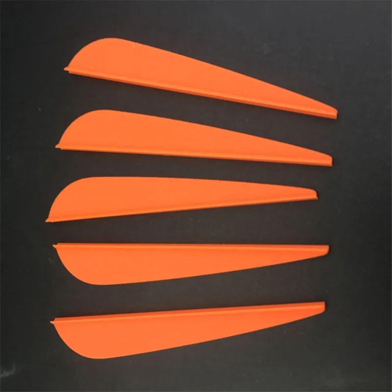 Pluma de flecha de tiro con arco, accesorios de paletas de plástico de 3 pulgadas, eje de flecha, bricolaje, arco compuesto de caza, 60 uds. - imagen 3