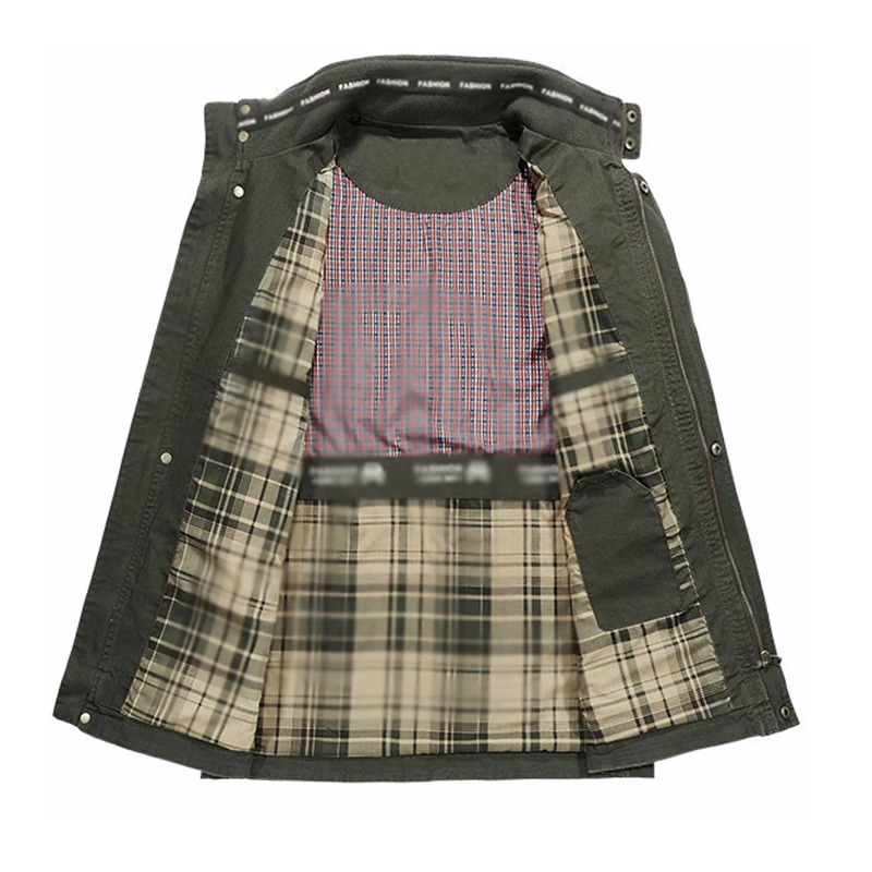 Nueva chaqueta de negocios antifugas para hombre, 3 colores, talla grande, moda de autodefensa, ropa protectora de seguridad oculta de policía del FBI, L-8XL - imagen 5