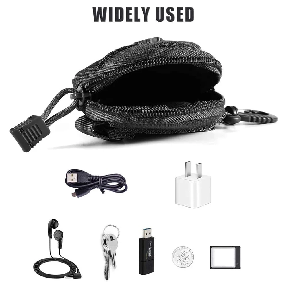 Bolsa táctica EDC 1000D, cartera, monedero portátil para llaves, riñonera de cintura, bolsa para auriculares, Mini llavero para caza - imagen 5