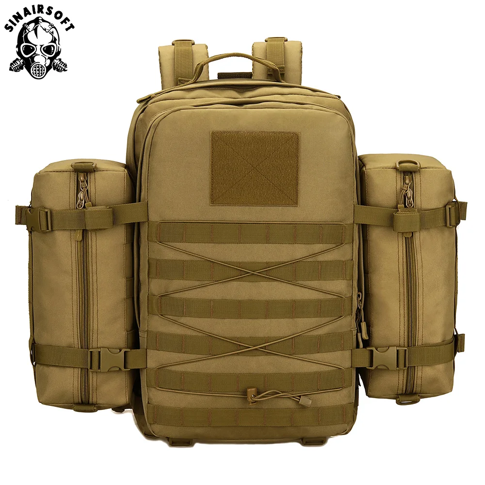 Mochila táctica Molle impermeable SINAIRSOFT 45L para acampar, senderismo, viajes, escalada, montañismo, mochila para deportes al aire libre - imagen 5