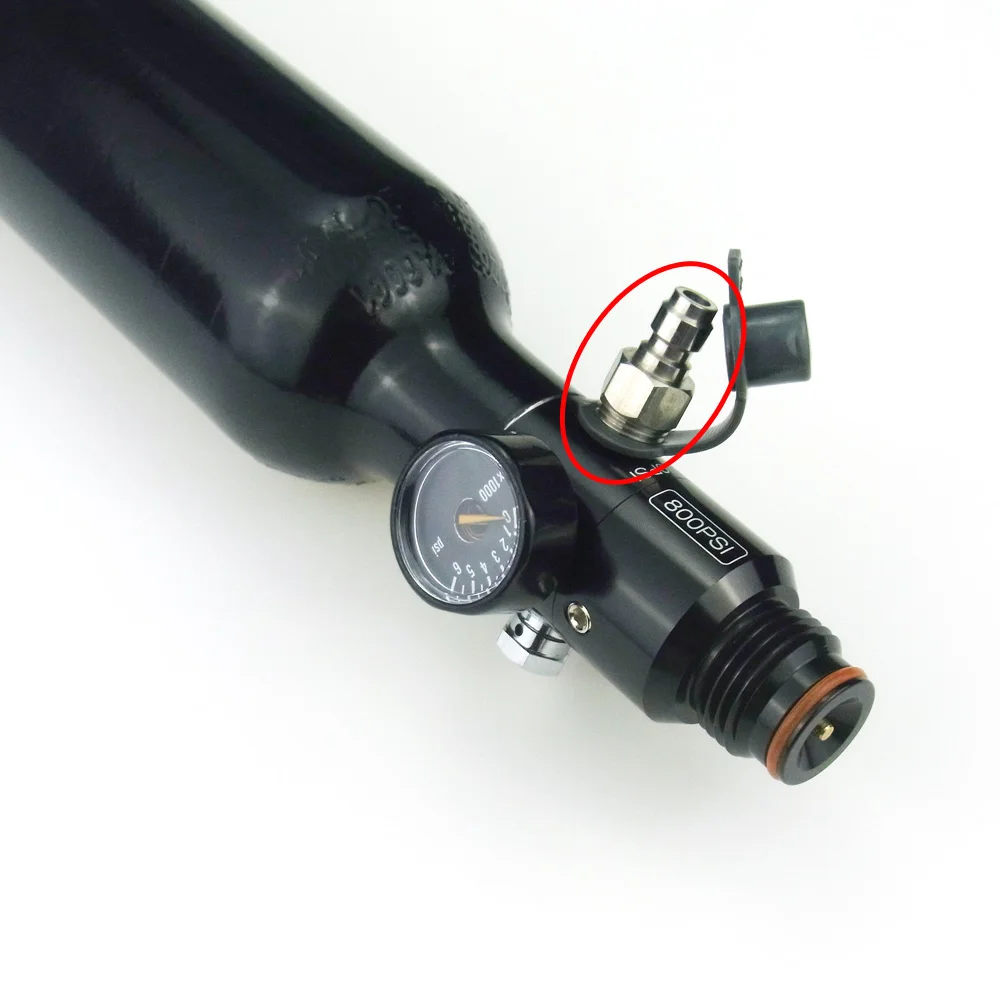 Nuevo Regulador de tanque de aire HPA/N2, válvula de llenado de enchufe rápido con Kit de boquilla de llenado unidireccional - imagen 5