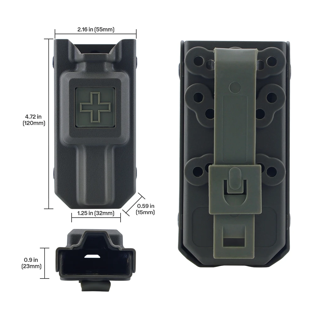 Caja de almacenamiento de torniquete táctico, bolsa EDC MOLLE, paquete médico, torniquetes de emergencia para exteriores, botiquín de supervivencia de primeros auxilios - imagen 3